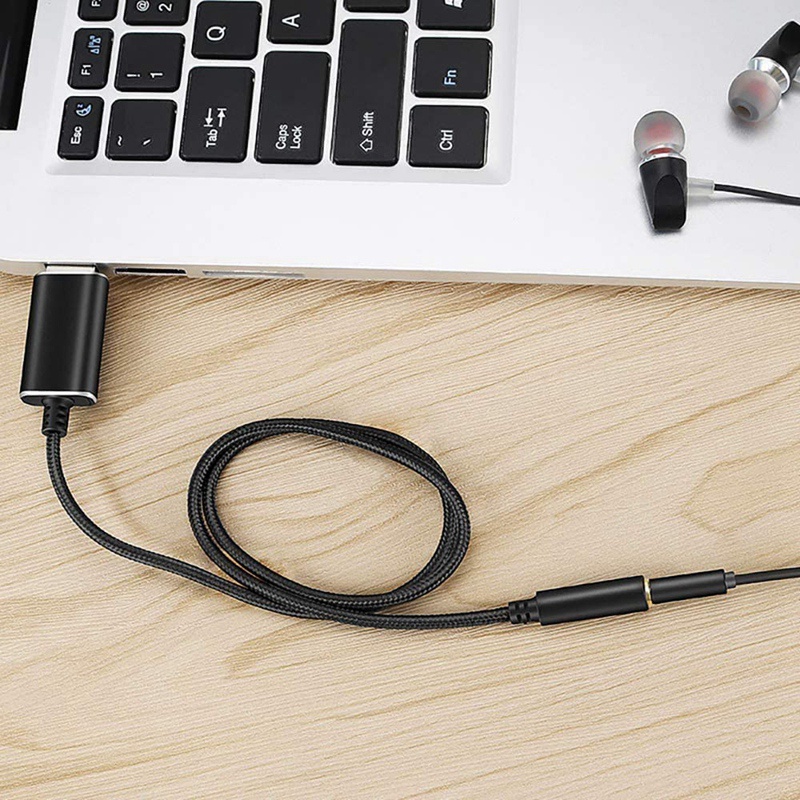 Giắc Chuyển Đổi Từ USB Sang Cổng 3.5mm Và Tai Nghe 3.5mm Cho Windows / Mac / PS4 / Laptop