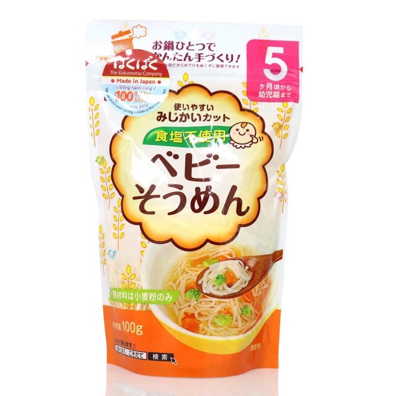Mì somen tách muối Hakubaku cho bé ăn dặm