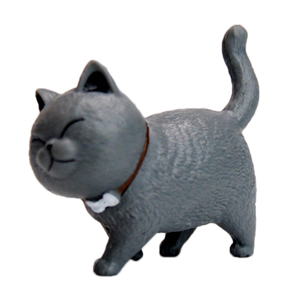 9 Pcs Solid PVC Cats Figures Desktop Kitten Figures Dolls for Car Dashboard