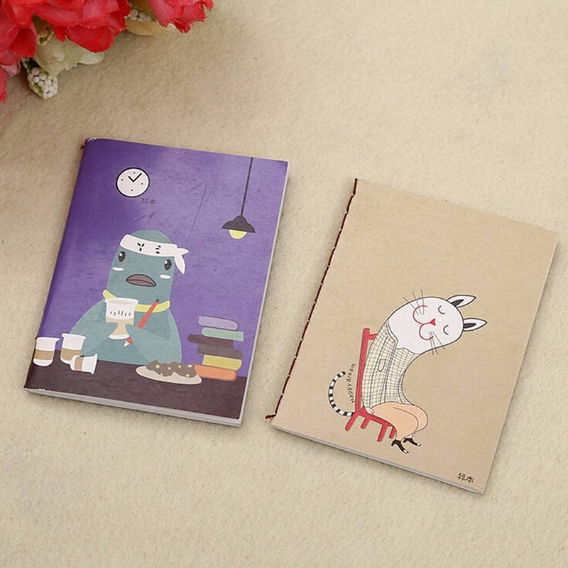 1 Cuốn Sổ Tay Bỏ Túi Mini In Hình Hoạt Hình