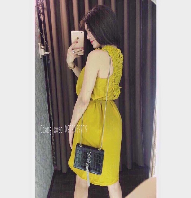[Sale lỗ] Hàng QCL1 váy xinh màu vàng nghệ chuẩn xịn