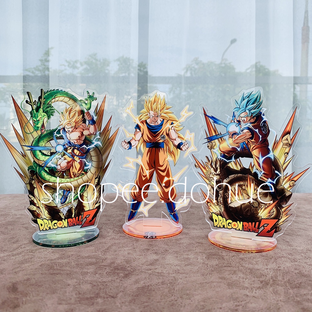 Mô Hình Standee Nhựa Acrylic Trưng Bày Nhân Vật Dragon Ball Songoku Ve