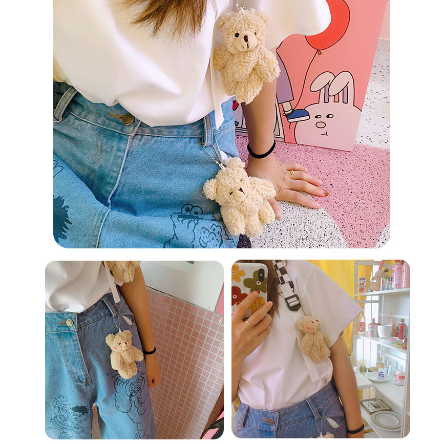 Móc Khóa Gấu Teddy Nhồi Bông Dễ Thương