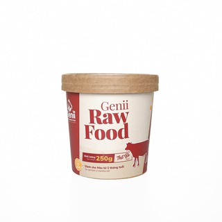 Genii Raw Food - thức ăn tươi cho mèo thịt bò 250g
