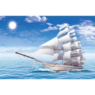 Tranh dán tường phong thủy Thuận buồm xuôi gió