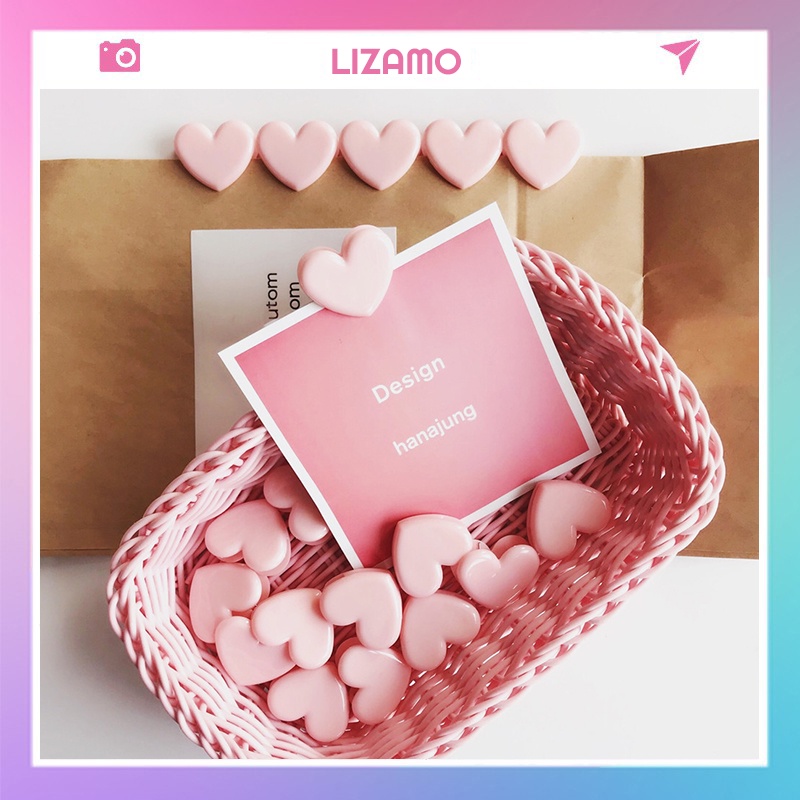 Kẹp giấy tài liệu mini hình trái tim đa năng dễ thương Cute LIZAMO KG107