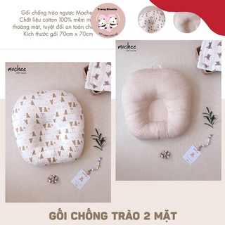 Gối chống trào ngược cotton 2 mặt mochee