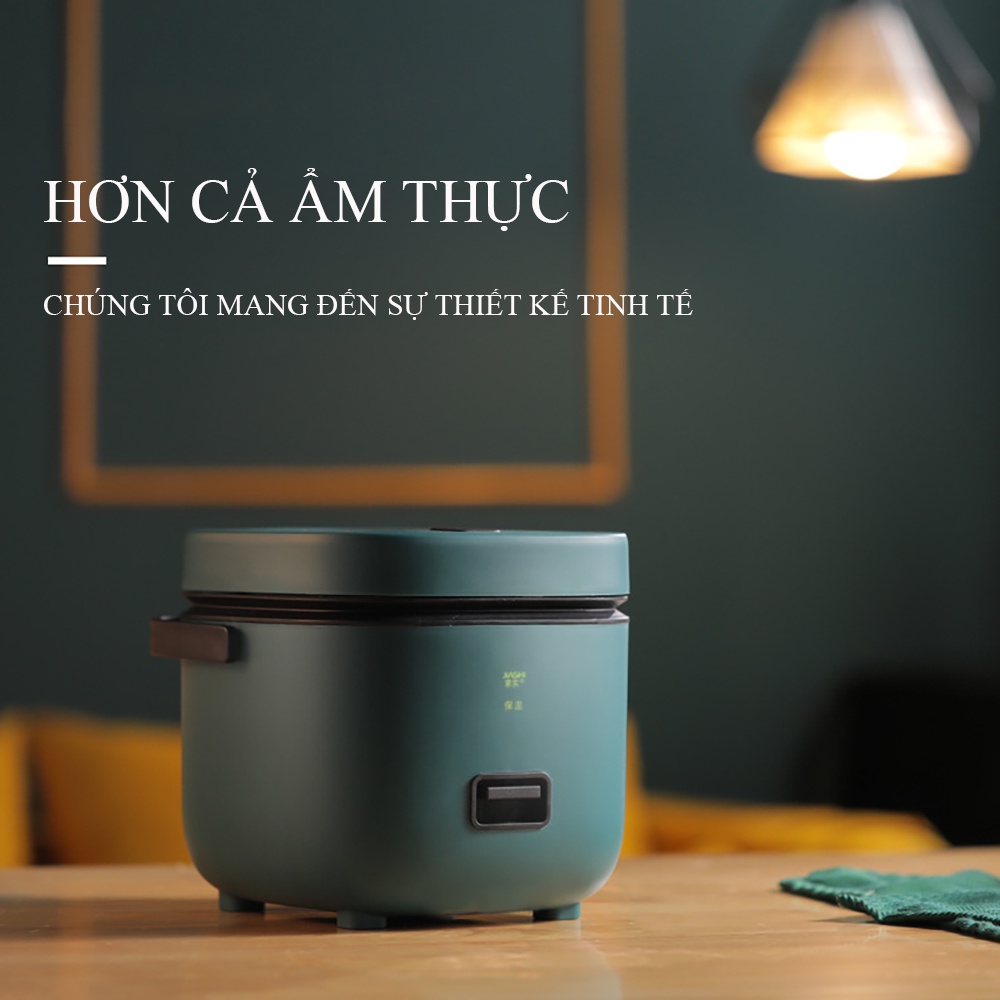 Nồi cơm điện mini đa năng nấu cơm ngon, nấu cháo, hầm, hấp luộc cho 1 đến 2 người bảo hành 2 năm