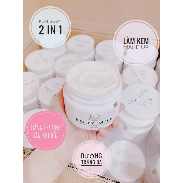 [ Kem Body Make Up ] Kem Body 2 in 1 Dưỡng Trắng &amp; Make up 200gr