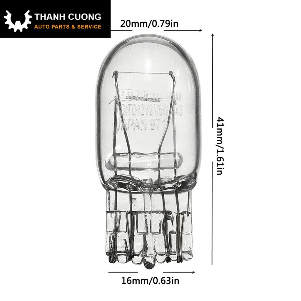 Bóng Đèn Xi Nhan - Phanh  cho Xe Ô Tô, Chân Cắm lớn  T20 12V 21W
