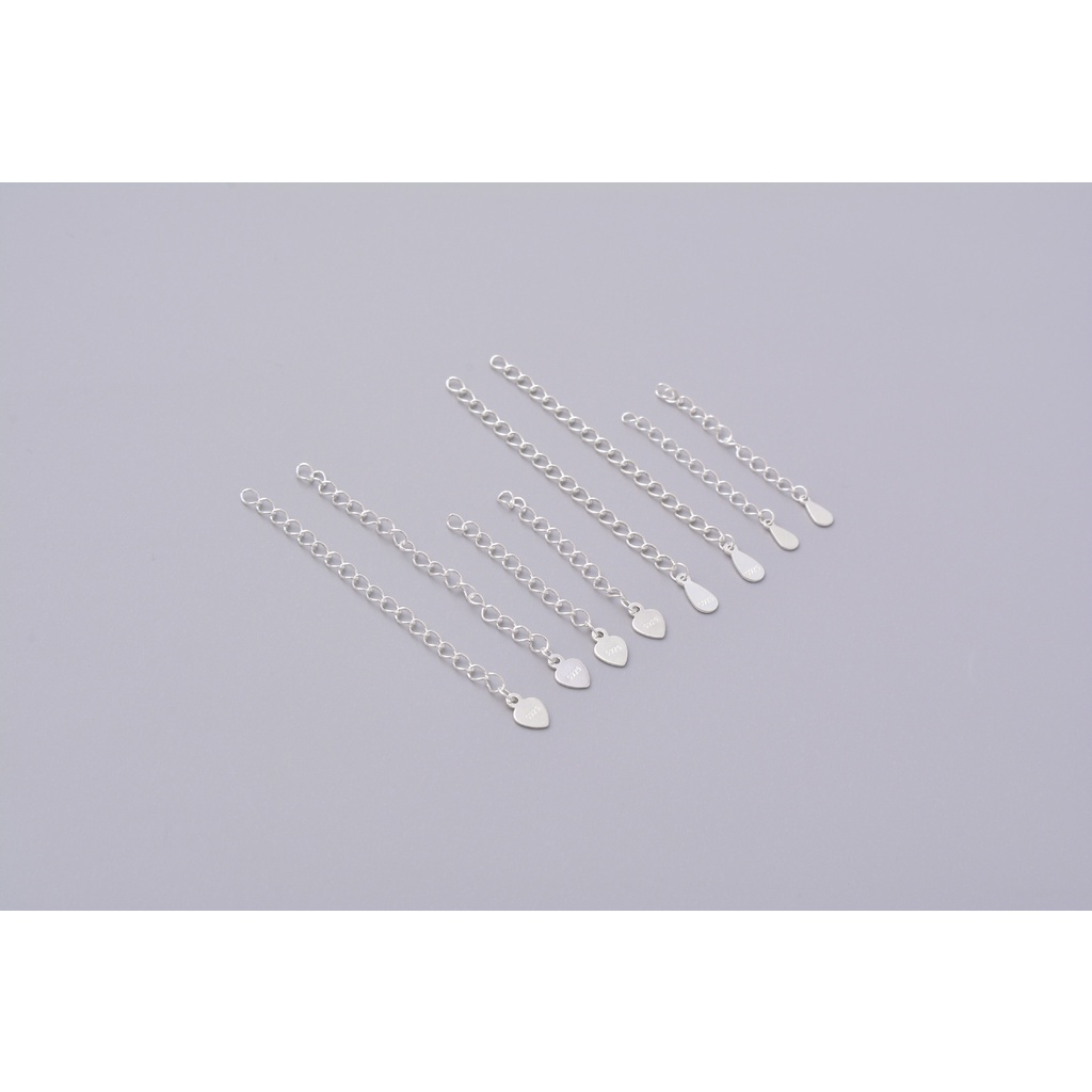 █diy゜ S925 Bạc●Vòng Tay Mở Rộng Bằng Bạc Sterling S925 Hình Trái Tim Đơn Giản Thời Trang DIY