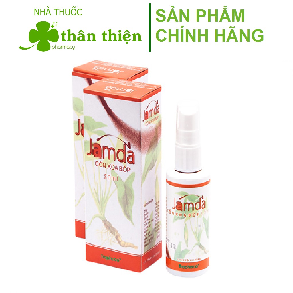 Cồn xoa bóp JAMDA 50ml dạng xịt – Xoa ngoài da giúp hỗ trợ hoạt huyết, giảm đau xương khớp, tan vết bầm tím