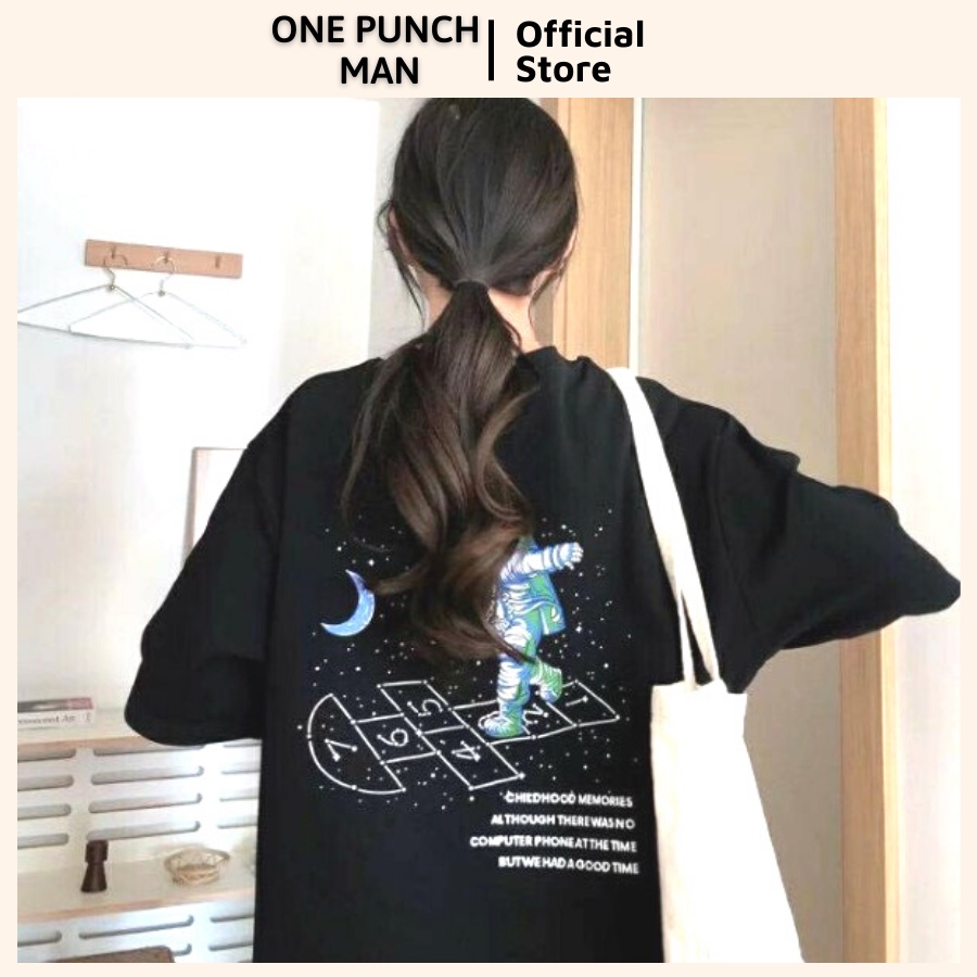 Áo thun tay lỡ phi hành gia FERINE unisex form rộng - Áo phông OPM co giãn 4 chiều không xù lông