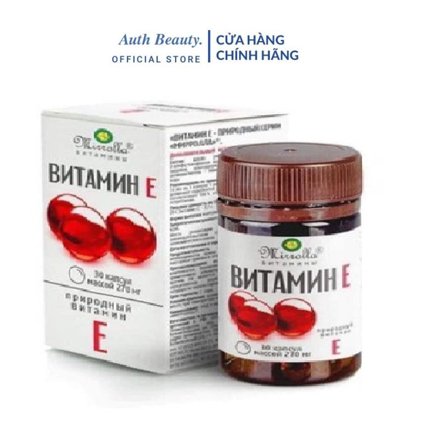 [Chính Hãng] Vitamin E Đỏ Nga MIRROLLA Hàm Lượng 270mg Giúp Làm Đẹp Da, Sáng Da, Giúp Da Căng Bòng, Chống Lão Hóa