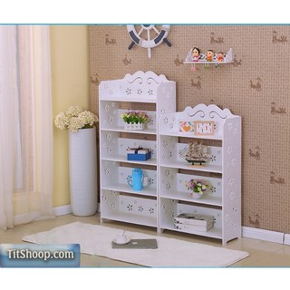 Giá kệ để túi xách, đựng đồ cá nhân, trưng bày đồ trang trí nhà cửa đa năng 4 tầng bằng gỗ nhựa