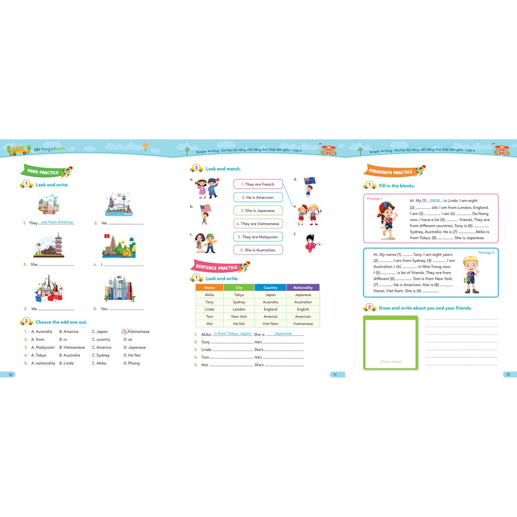 Sách - Simple Writing Em học kỹ năng viết tiếng Anh thật đơn giản 4 MEGATH9536