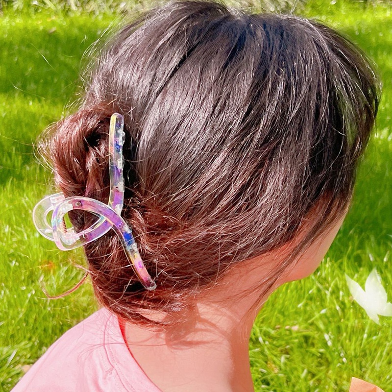 Kẹp Tóc Trong Suốt Phong Cách Pháp Thanh Lịch Cho Nữ