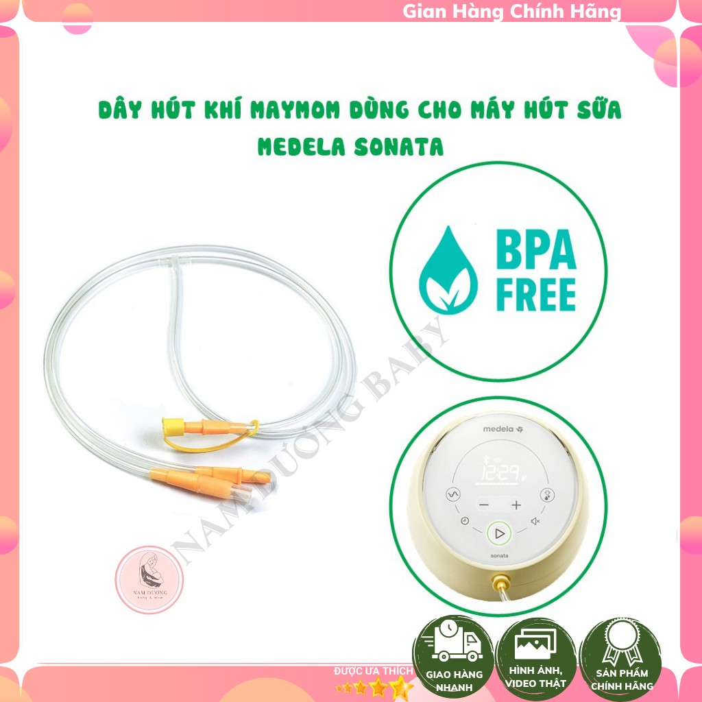 Dây Hút Khí Maymom Tương Thích Máy Hút Sữa Medela Sonata Hàng Chính Hãng, Mới 100% Kiểm Định An Toàn bởi SGS/Intertek