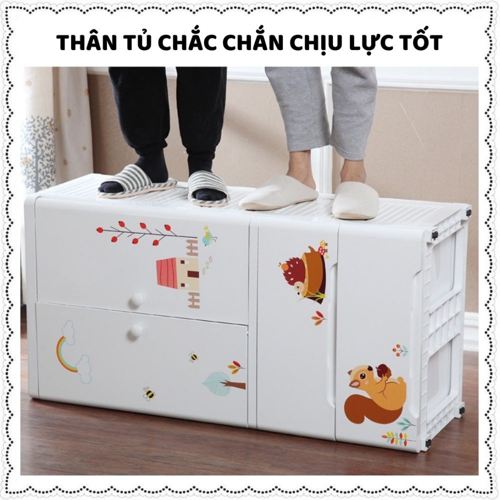 Tủ để quần áo cho em bé ,trẻ sơ sinh,tủ nhưa đựng đồ chơi, dồ dùng mỹ phẩm mini 3,4,5,6 tầng có bánh xe khóa chống trượt