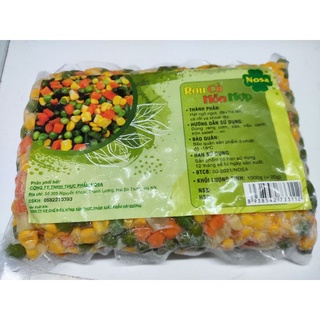 Rau củ hỗn hợp 1kg cắt sẵn ❤CHỈ SHIP HÀ NỘI❤ rau củ hỗn hợp tiện lợi chế biến salat, cơm rang, nấu súp, cháo