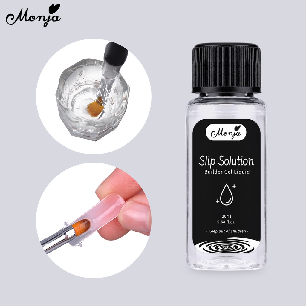 Nước đắp gel móng tay MONJA tăng cường 20ml chuyên dụng