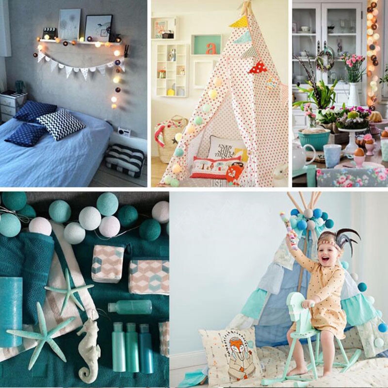 Dây đèn 20 LED hình trái bóng độc đáo dùng trang trí lễ hội