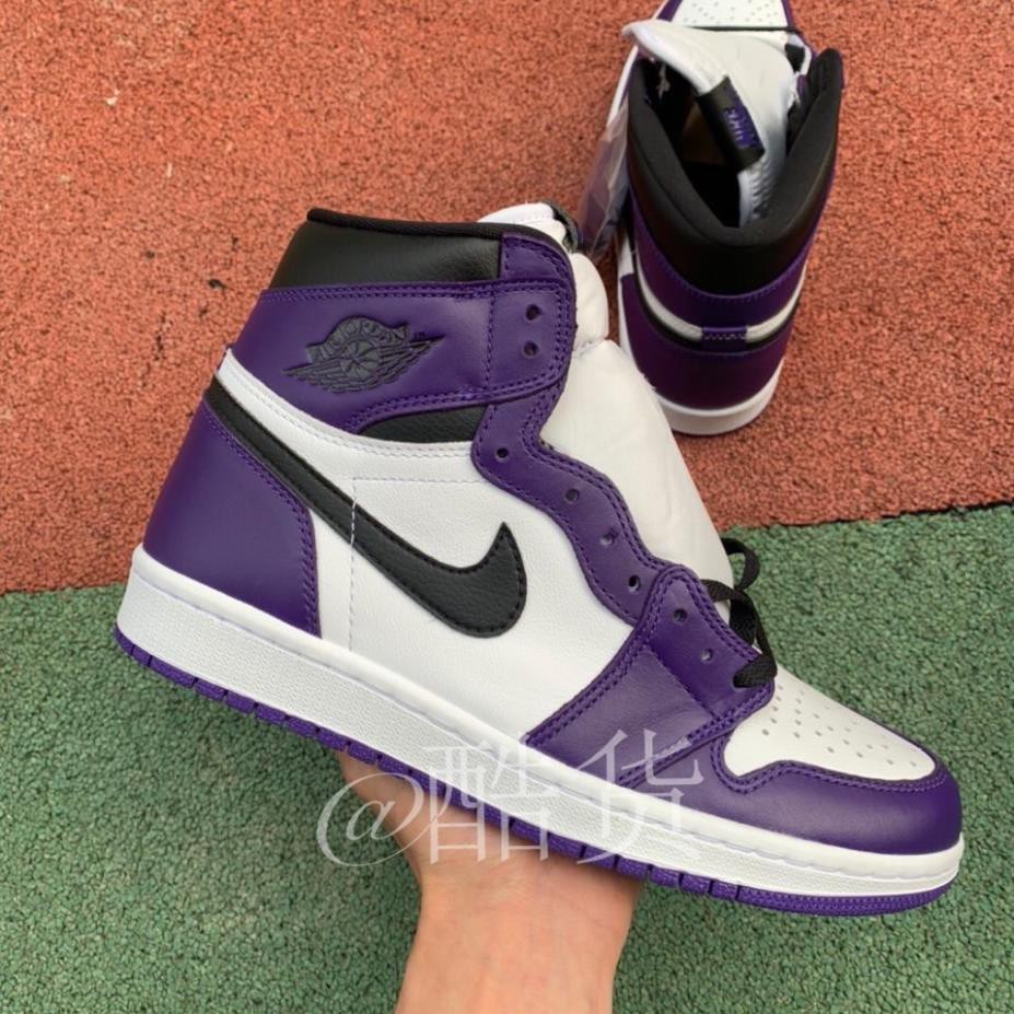⚡ [Đỉnh Cao] Giày Bóng Rổ Air Jordan 1 Court Phối Màu Tím Trắng Thời Trang Cho Nam TỐT . . 🎁 .. new 👟 . . | BigBuy360 - bigbuy360.vn