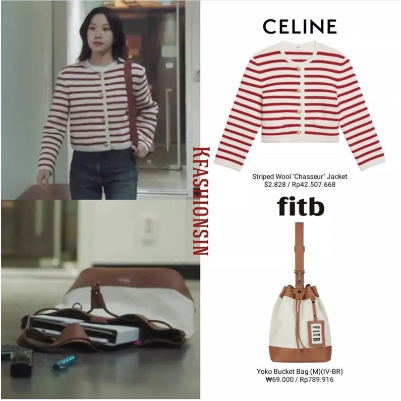 Túi bucket phối da Fitb giống Kook Yeonsoo  phim Our Beloved Summer và Han So Hee,Moon Ga Young as