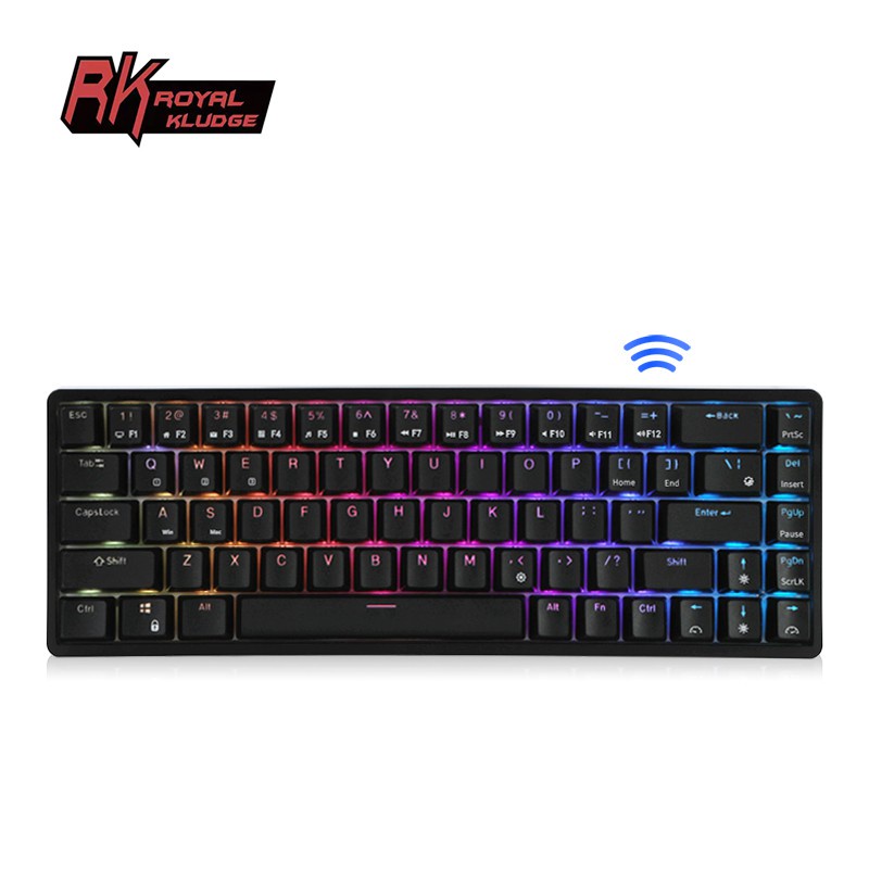 RK G68 RGB HOTSWAP - Bàn phím cơ không dây Royal Kludge RK G68 RGB Bluetooth 5.0 và Wireless 2.4G