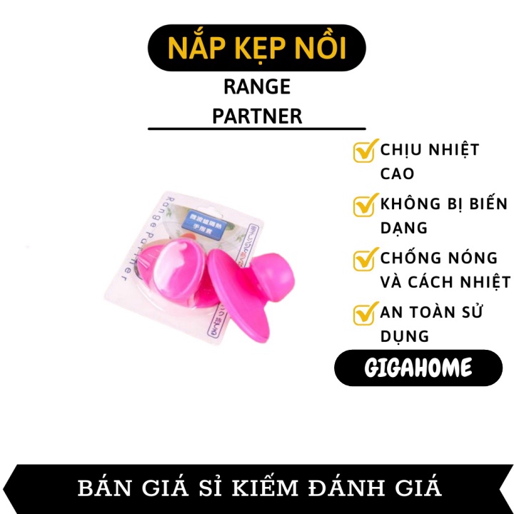 Kẹp nhấc nồi   GIÁ VỐN  Combo 2 nắp kẹp nhấc nồi silicon chịu nhiệt tốt, giúp bạn cầm nóng không bị bỏng 4613