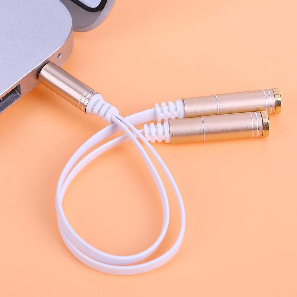 Giắc cắm tai nghe chia 2 từ Male sang 2 Female 3.5mm