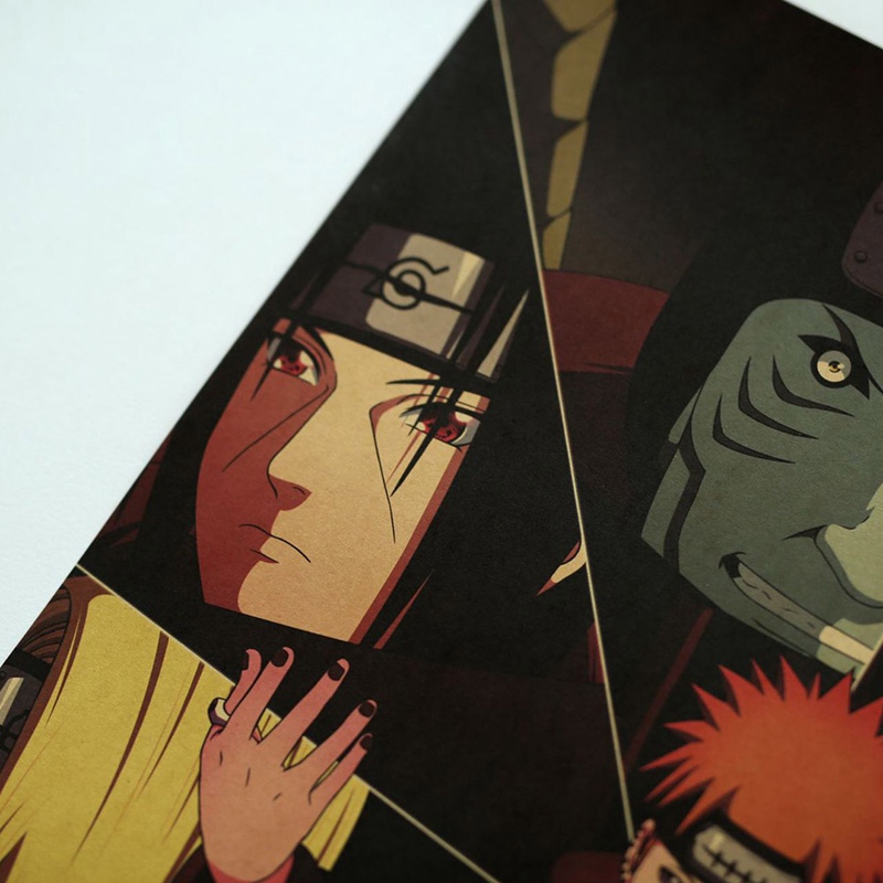 flowersqueen Poster trang trí phong cách hoạt hình Naruto độc đáo