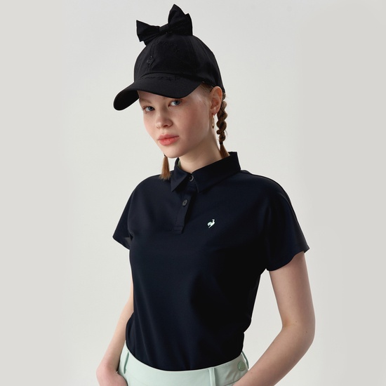 Áo Polo Thể Thao Ngắn Tay Nữ LeCoq Golf GN222LTS43-BLCK