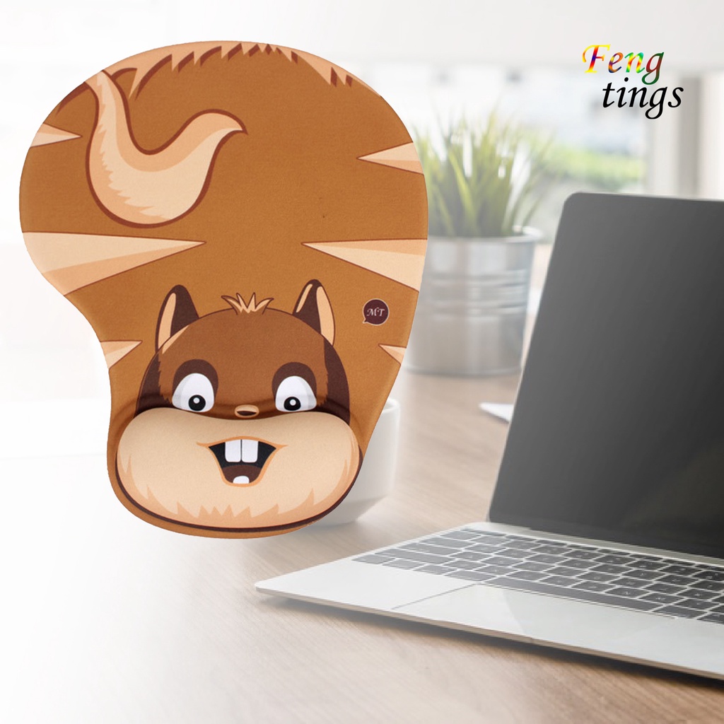Tấm lót chuột máy tính có đệm kê cổ tay bằng silicon họa tiết hoạt hình 3d dễ thương