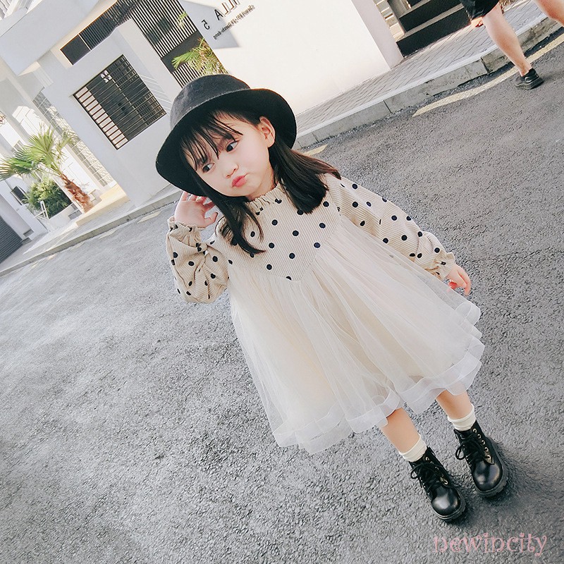 ✿ Korean Girls Dress Autumn Kids Long Sleeve Dress
