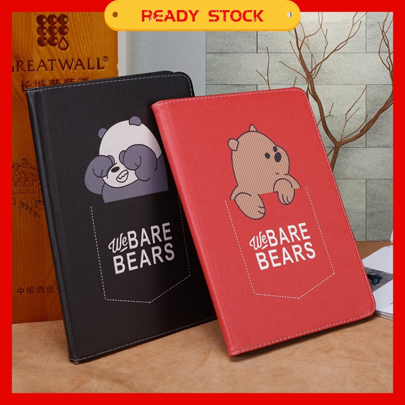 Bao da máy tính bảng in hình chú gấu đáng yêu bảo vệ cho Ipad Air 1/2/3/4 Pro MINI 1/2/3/4/5