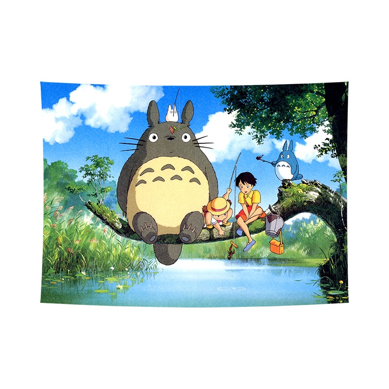 Thảm Treo Tường Họa Tiết Hoạt Hình Hàng Xóm Của Tôi Là Totoro Phong Cách Nhật Bản