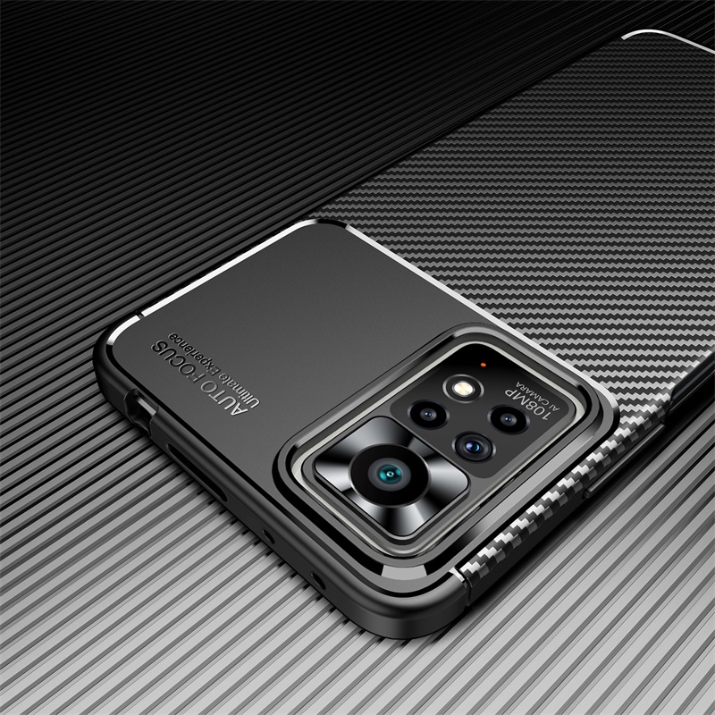 Ốp Điện Thoại TPU Mềm Sợi Carbon Chống Sốc Cho Xiaomi 11T 12T Pro Redmi Note 12 11s 10s Pro Poco X3 GT Pro Mi 11 Lite