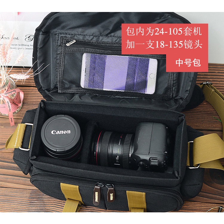 Túi Vải canvas Đựng Máy Ảnh canon Cỡ Lớn Tiện Dụng