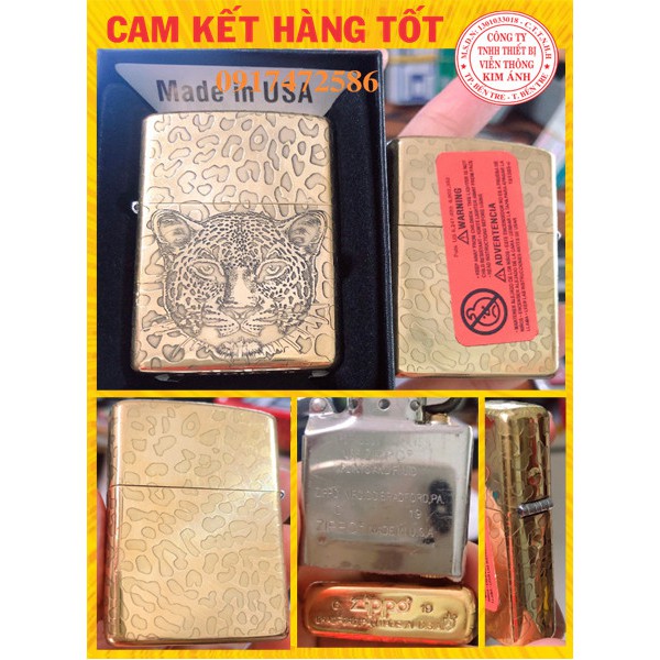 VỎ BẬT LỬA ZIPPO BÁO GẤM KHẮC CHÌM 5 MẶT- PHIÊN BẢN ARMORR VỎ DẦY