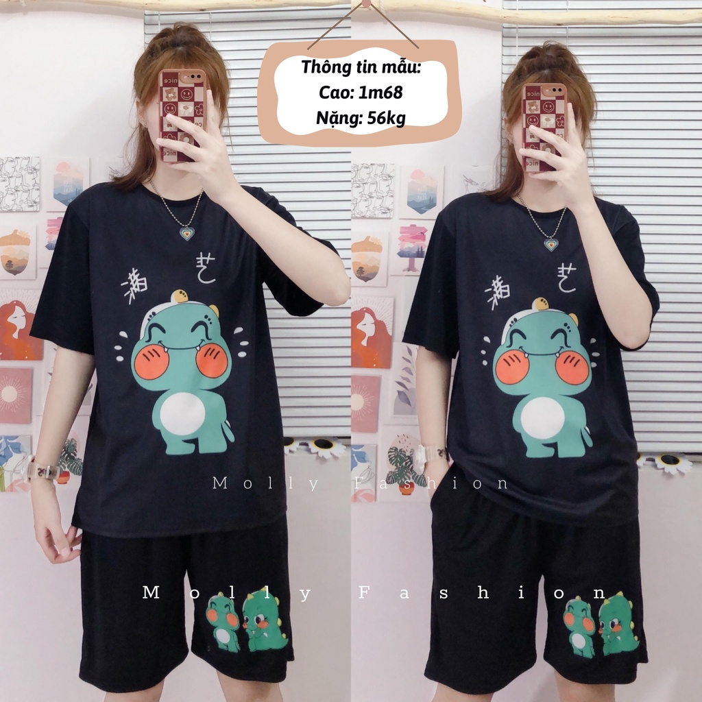 Set đồ bộ hoạt hình ❤️ Bộ mặc nhà Cartoon KLONG SUY NGHĨ Freesize nam nữ Molly Fashion