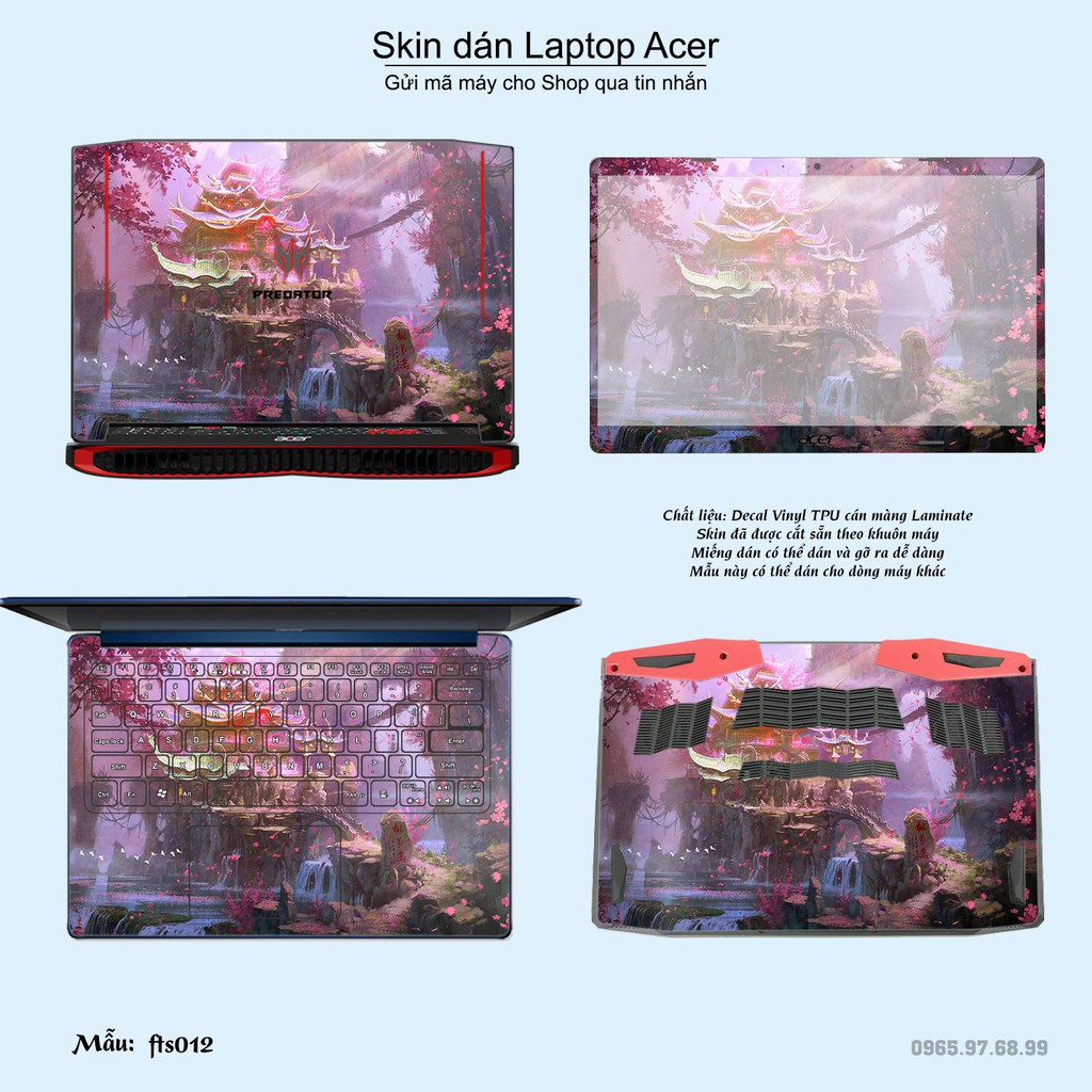 Skin dán Laptop Acer in hình Fantasy (inbox mã máy cho Shop)