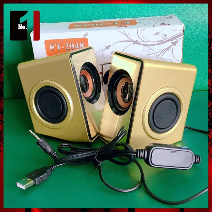 Loa Máy Tính Để Bàn Mini Cao Cấp 2.0 FT-2048 Loa Nghe Nhạc Vi Tính Laptop Pc Có Dây