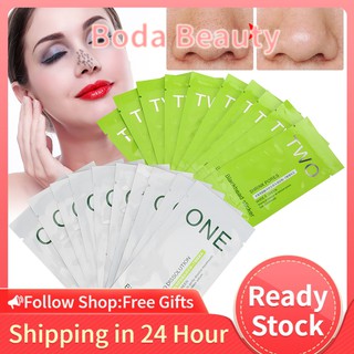 [Seller Recommend] Boda Deep Cleaning Pore Strips Peel-Off Patch 10pcs White + Green Nose Jam