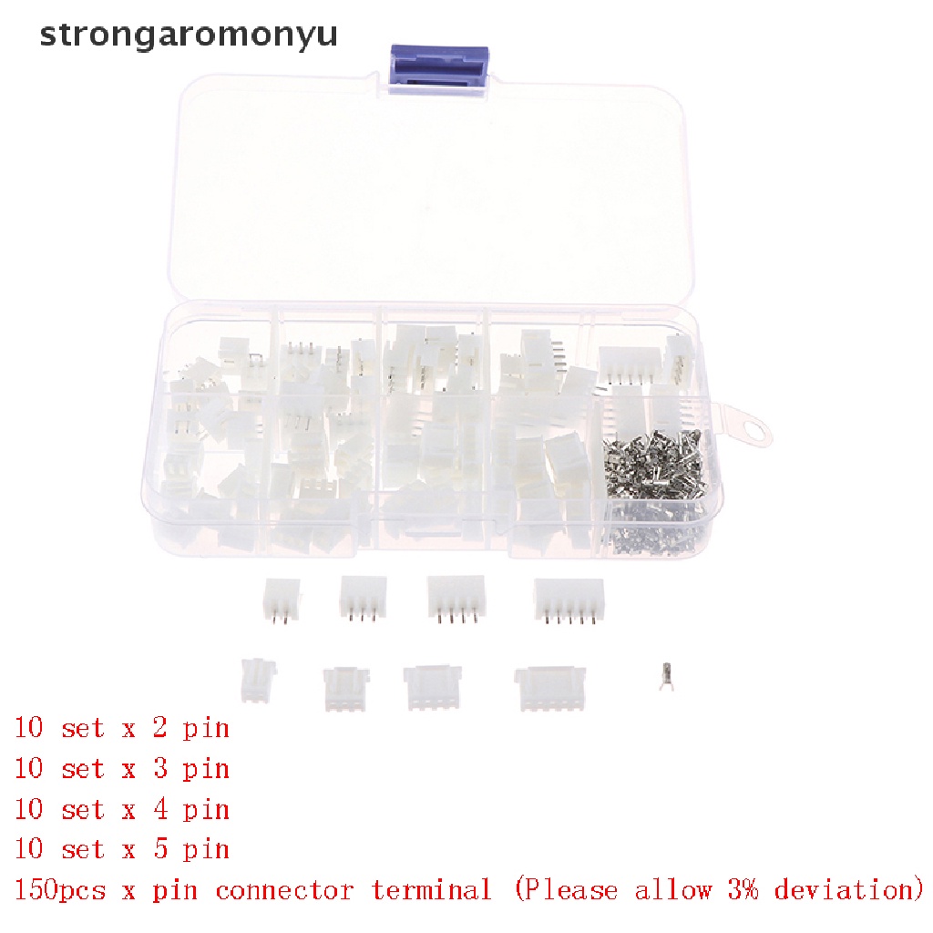 Đầu Nối Dây Cáp PCB 1Box JST-XH 2 / 3 / 4 / 5Pin XH2.54MM