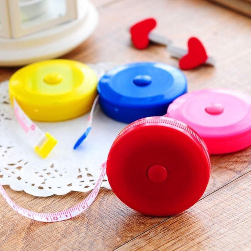 Thước dây cuộn 1,5m bấm thu gọn tự động dùng đo số đo 3 vòng cơ thể gọn tiện
