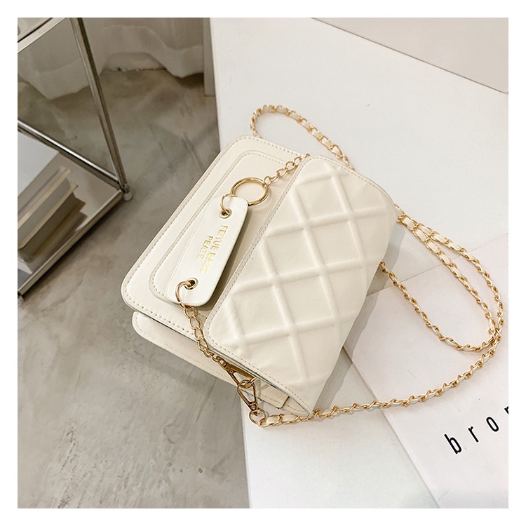 Túi Đeo Chéo Dáng Vuông Nhỏ Phối Dây Xích Thời Trang Cao Cấp Cho Nữ