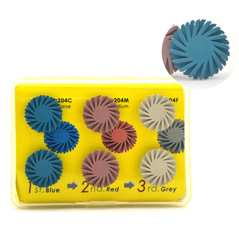 [Hàng mới về] Hộp 6 đĩa đánh bóng răng 3 mức độ chuyên dụng