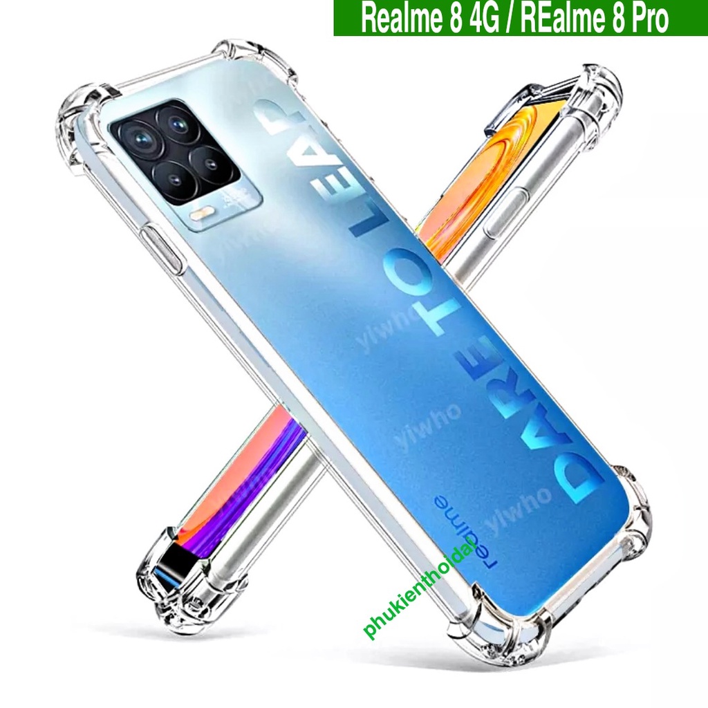 Ốp lưng Oppo Realme X7 Pro / Realme 8 4G / Realme 8 Pro dẻo trong suốt lồi 4 góc ôm khít máy lâu ố vàng