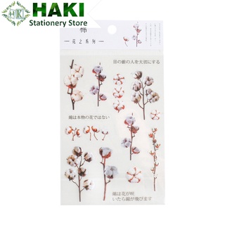 Hình dán sticker cute hoa lá haki trang trí sổ dễ thương đáng yêu dụng cụ - ảnh sản phẩm 2